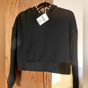 Forever 21 hooded crop sweatshirt NWT